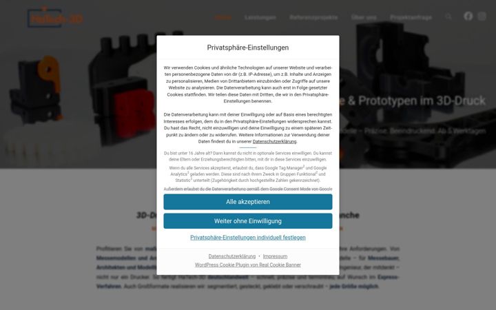Screenshot of hatech-3d.de