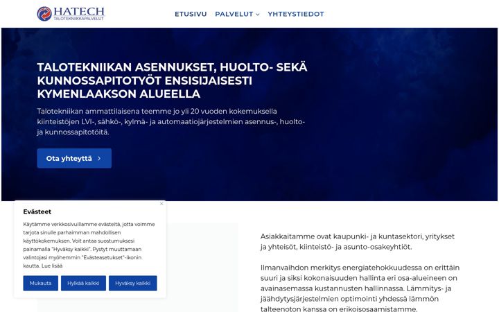 Screenshot of hatech.fi