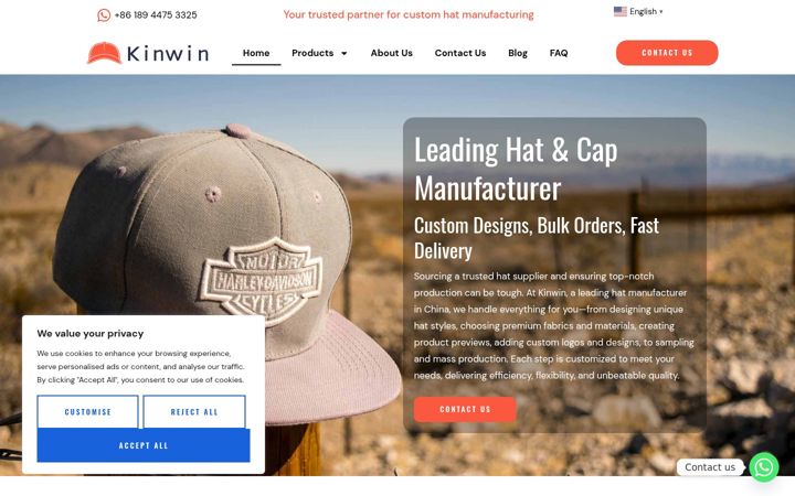 Screenshot of hatfactorychina.com
