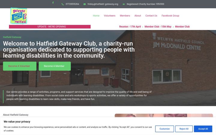 Screenshot of hatfield-gateway.org