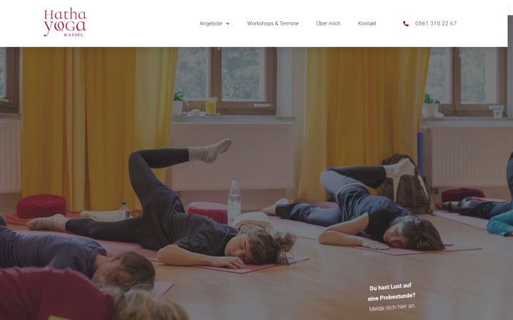 Screenshot von hathayoga-kassel.de