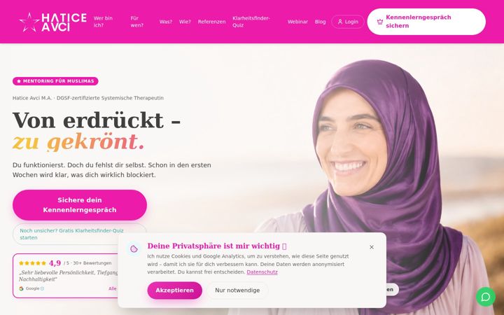 Screenshot of hatice-avci.de