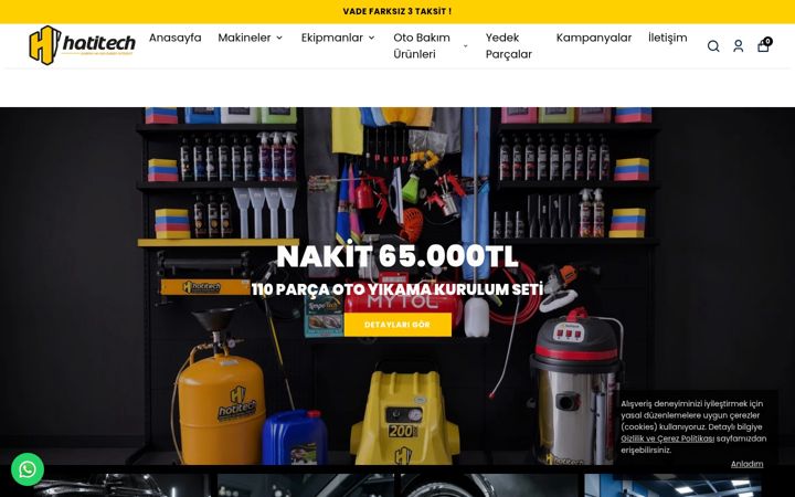 Screenshot of hatitech.com.tr