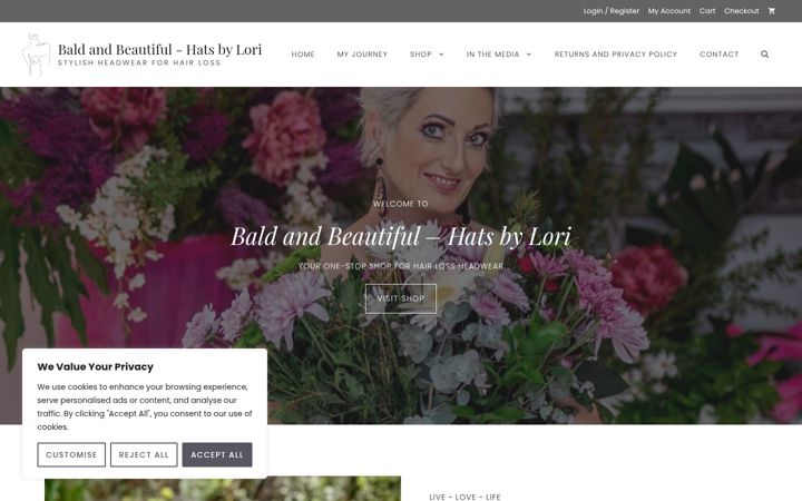 Screenshot of hatsbylori.co.za