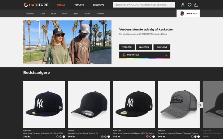 Screenshot of hatstore.com