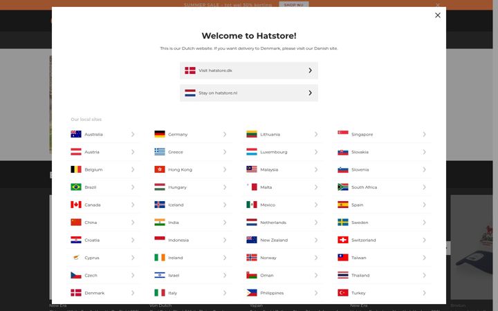 Screenshot of hatstore.nl