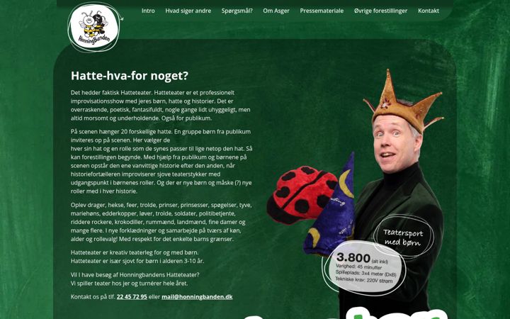Screenshot of hatteteater.dk