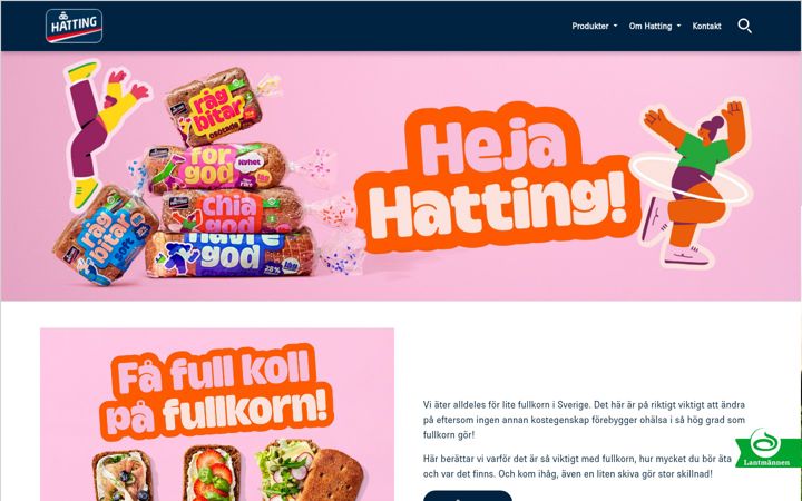 Screenshot of hatting.se