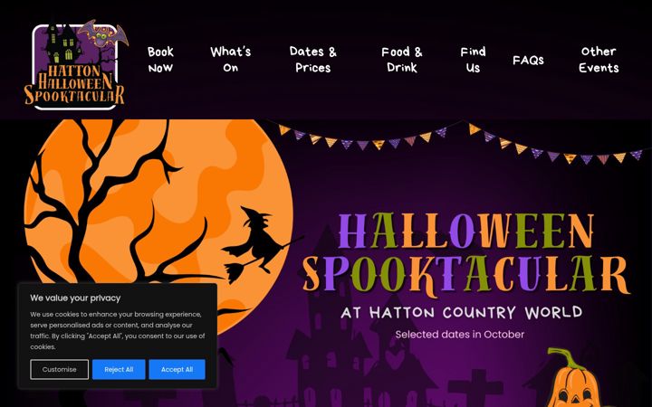 Screenshot of hattonhalloween.com