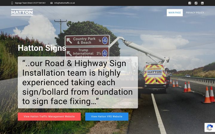 Screenshot of hattonsigns.co.uk