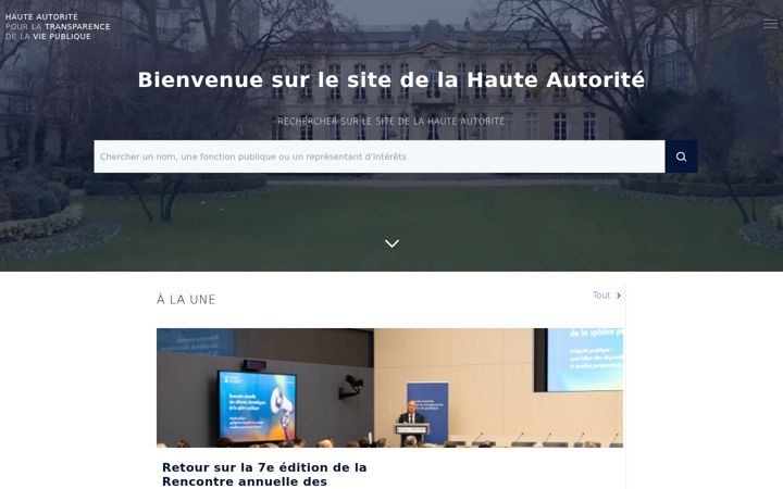 Screenshot of hatvp.fr