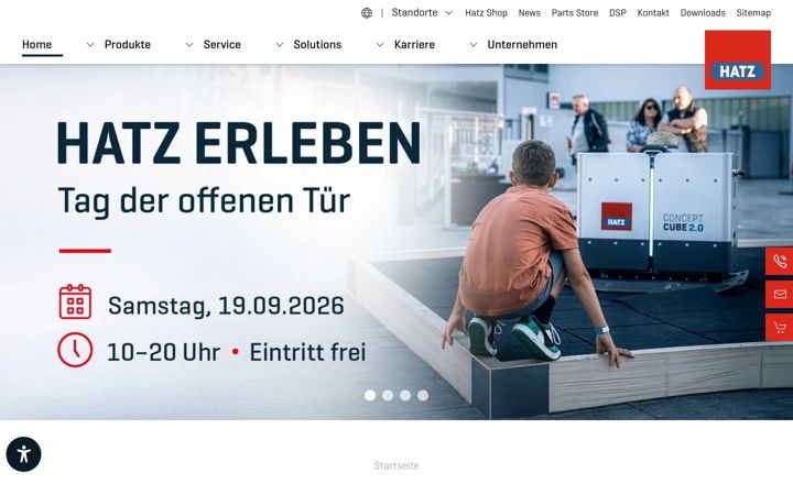 Screenshot of hatz-diesel.com