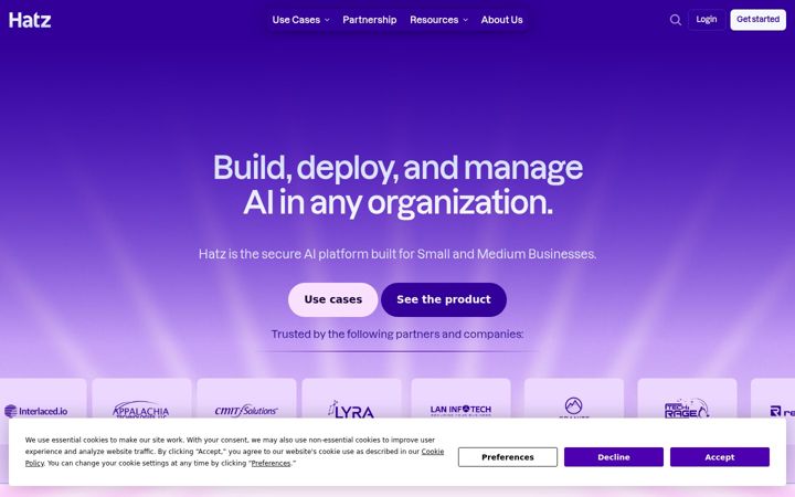 Screenshot of hatz.ai