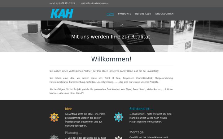 Screenshot of hatzigmoser.at