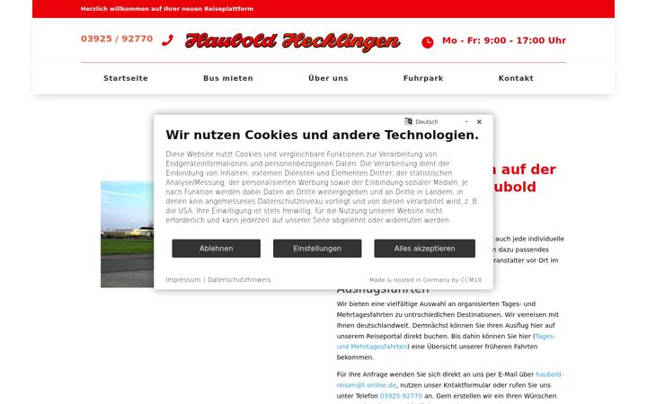 Screenshot of hauboldreisen.de