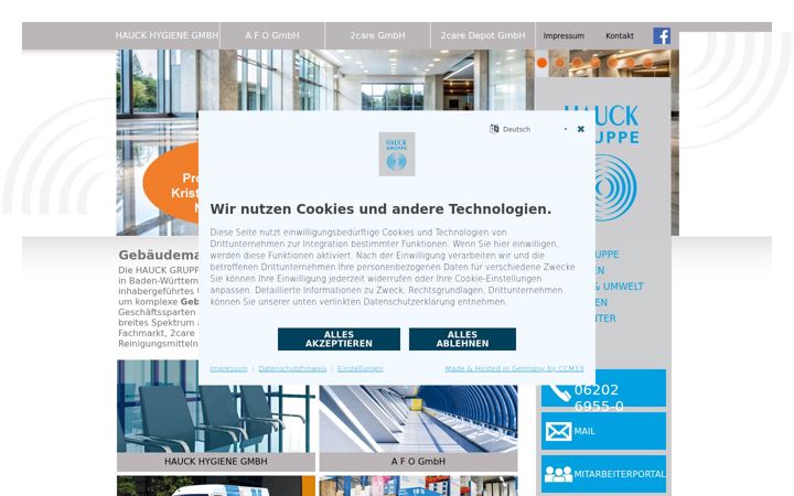Screenshot of hauck-gruppe.de