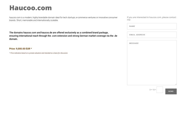 Screenshot of haucoo.com