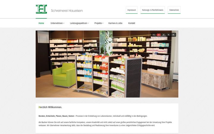 Screenshot of haueisen-schreinerei.de
