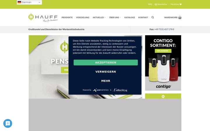 Ekrānuzņēmums no hauff-gmbh.de