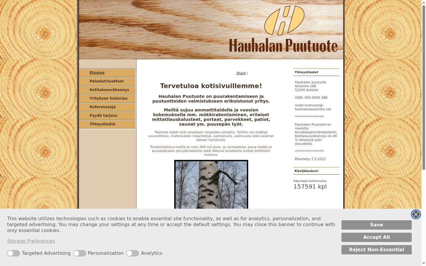 Capture d'écran de la bannière de consentement affichée avant toute interaction