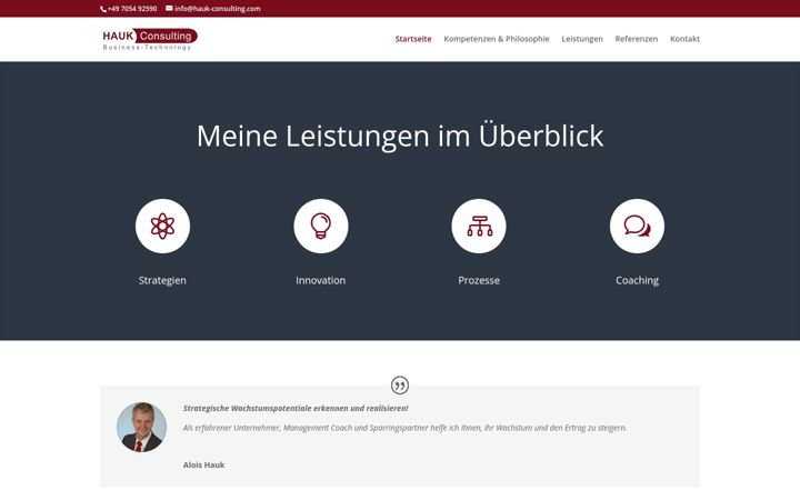 Screenshot of hauk-consulting.com