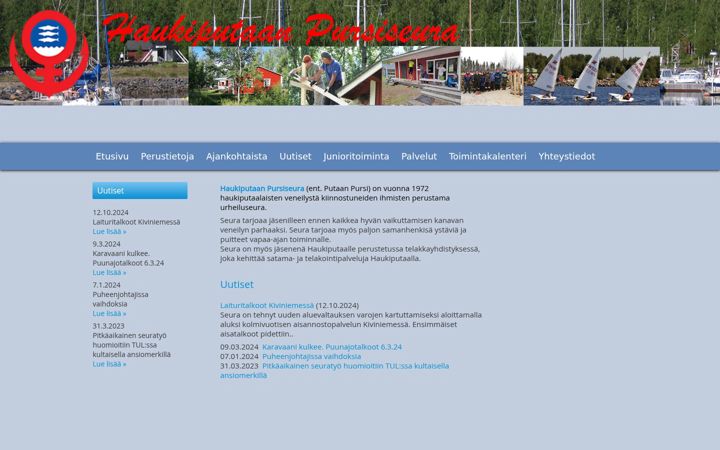 Screenshot of haukiputaanpursiseura.fi