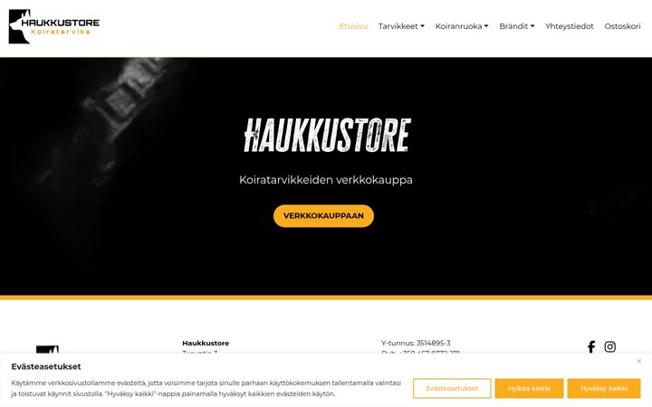 Screenshot of haukkustore.fi