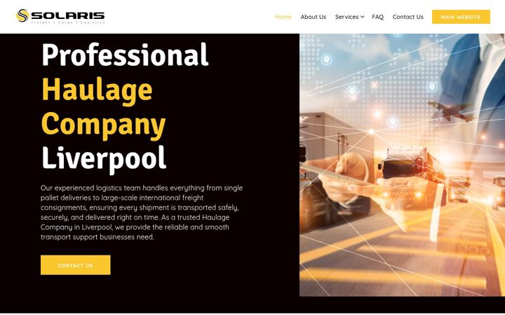 Screenshot of haulagecompanyliverpool.co.uk