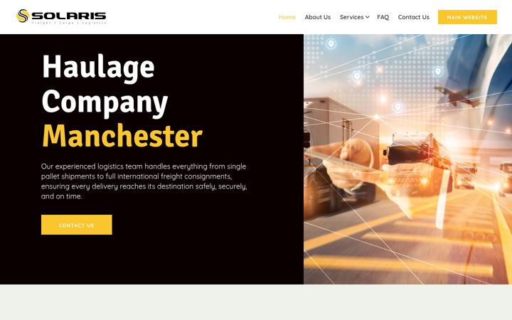 Screenshot of haulagecompanymanchester.co.uk