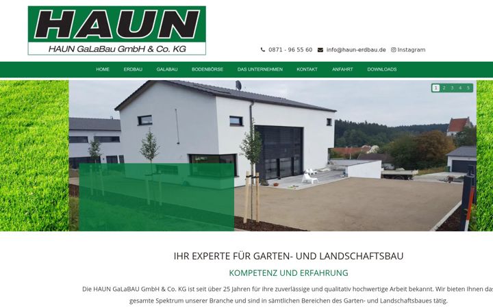 Screenshot of haun-galabau.de