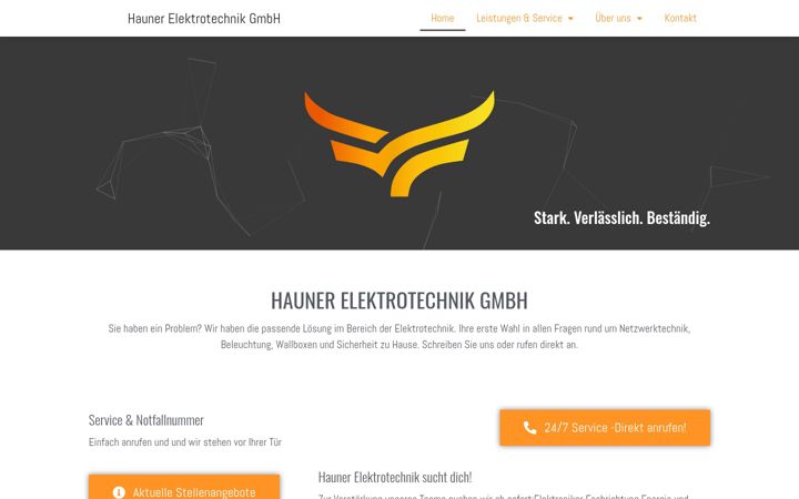 Screenshot of hauner-elektrotechnik.de
