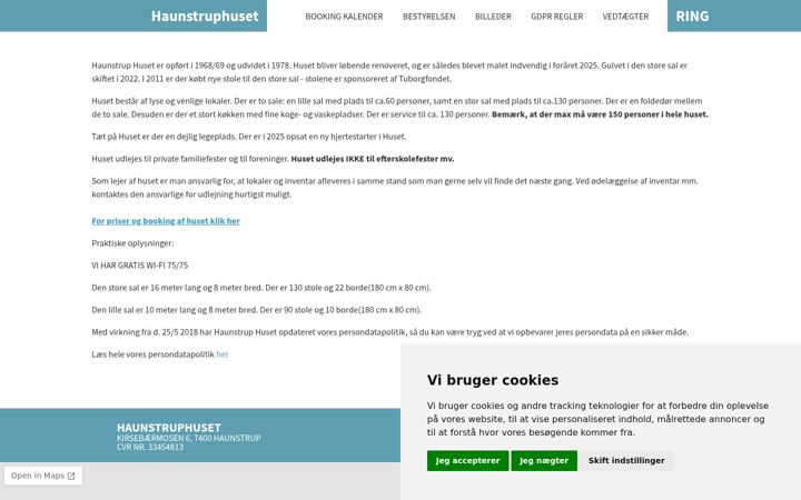 Screenshot of haunstruphuset.dk