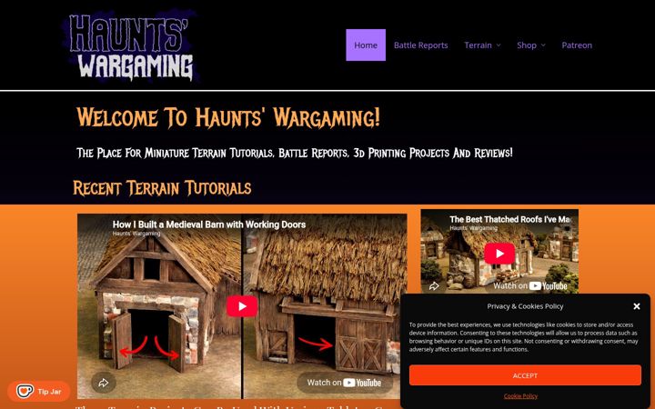 Screenshot of hauntswargaming.com