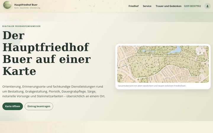 Ekrānuzņēmums no hauptfriedhof-buer.de