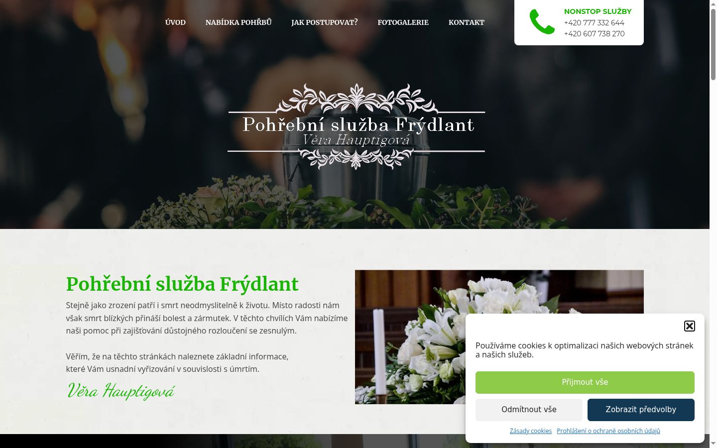 Skärmbild av samtyckesbannern som visades före någon interaktion