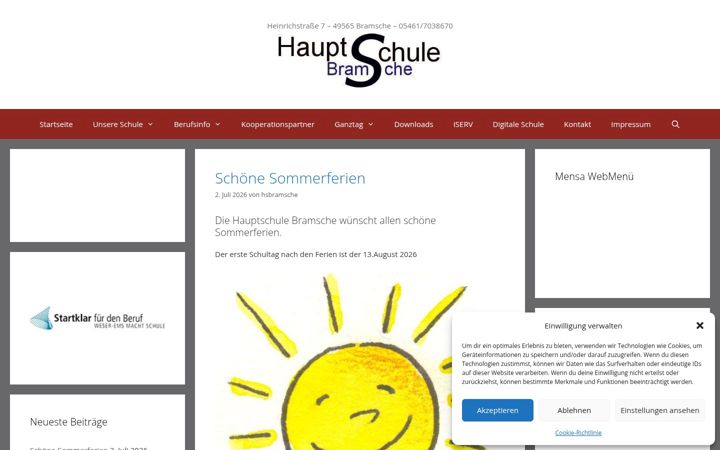 Captură de ecran a hauptschule-bramsche.de