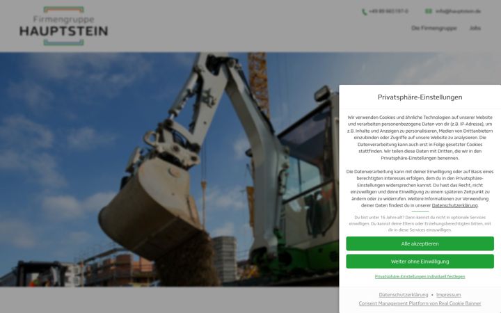 Screenshot of hauptstein.de