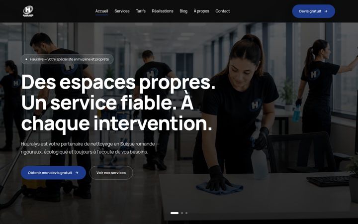 Screenshot of hauralys.ch