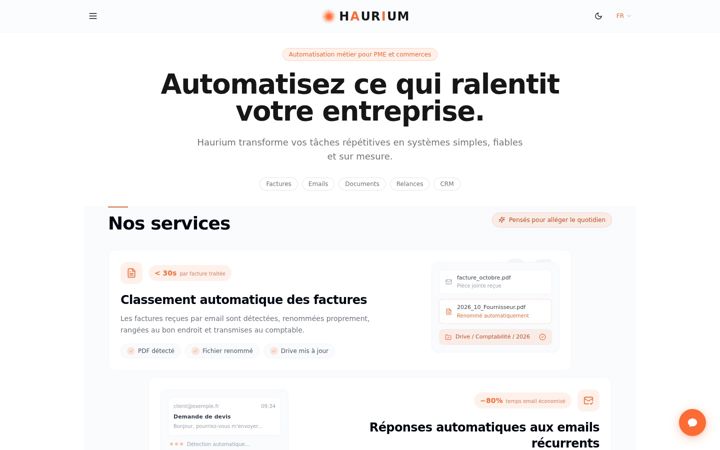 Screenshot of haurium.com