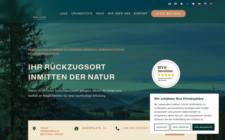 Screenshot of haus-13.com