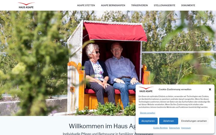 Ekrānuzņēmums no haus-agape.de