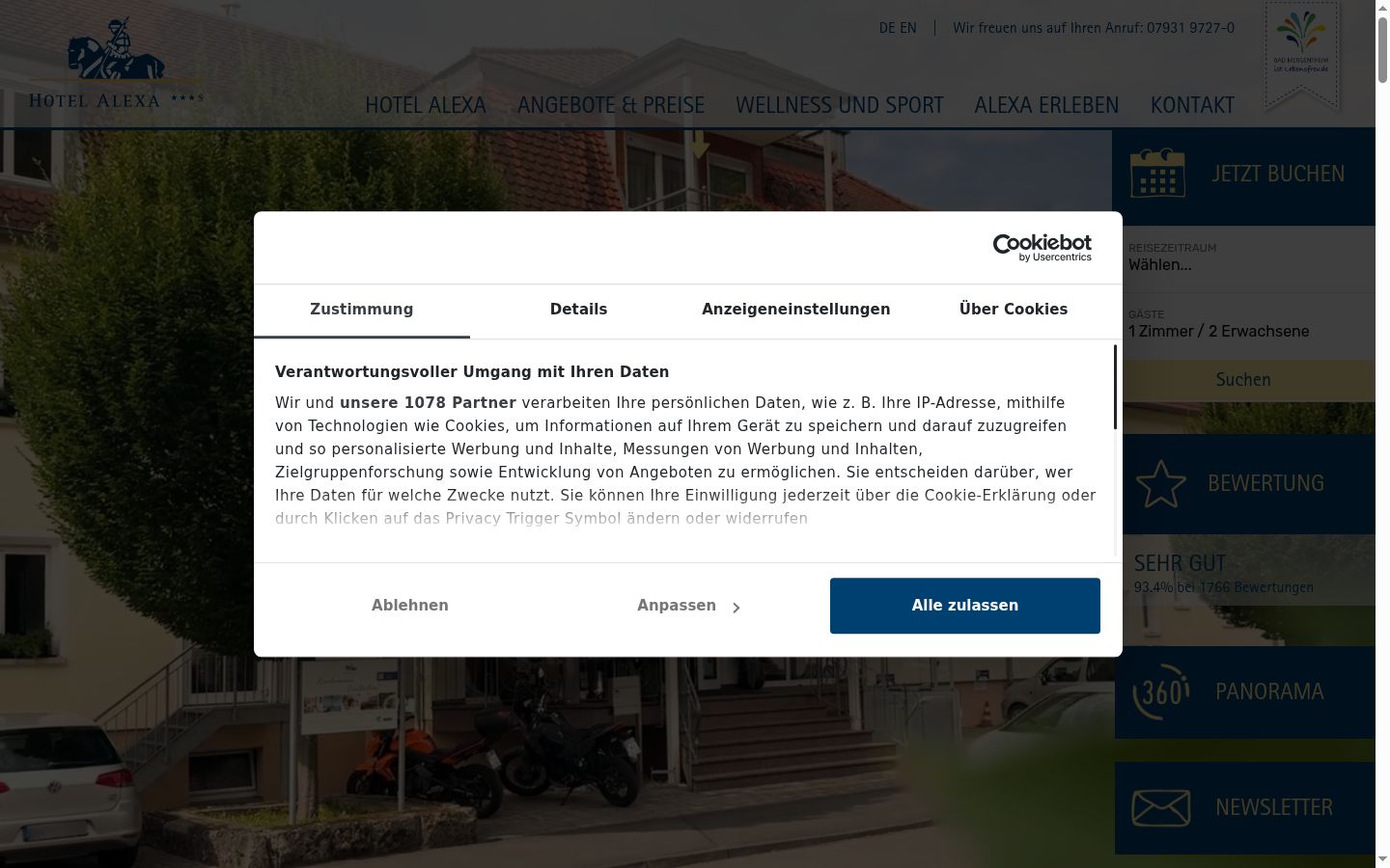 Zrzut ekranu banera zgody wyświetlanego przed jakąkolwiek interakcją