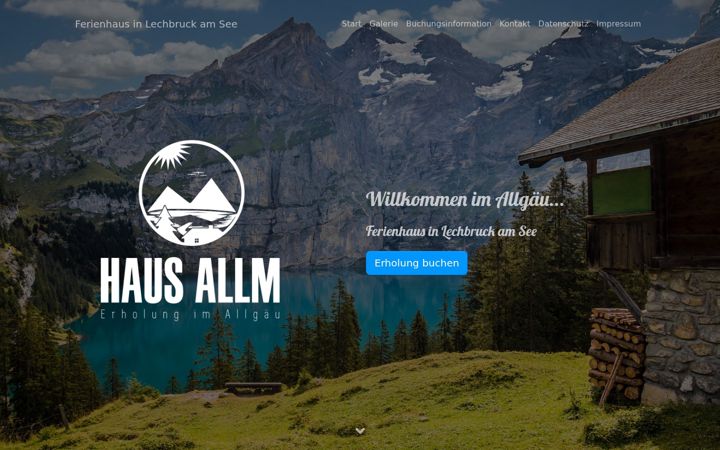 Ekrānuzņēmums no haus-allm.de