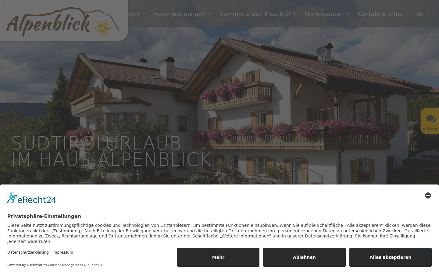 Snimka zaslona bannera za privolu prikazanog prije bilo kakve interakcije