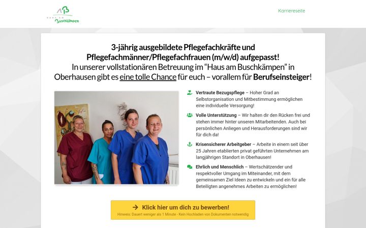Screenshot of haus-am-buschkaempen-karriere.com