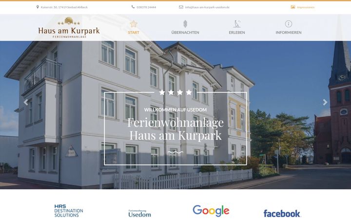 Screenshot von haus-am-kurpark-usedom.de