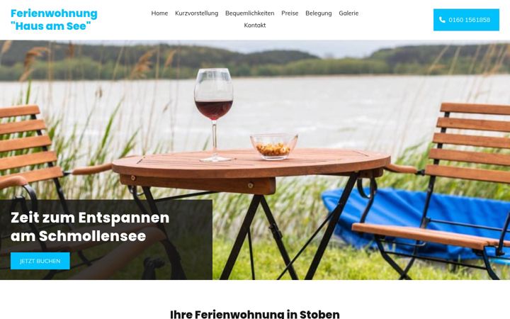 Screenshot of haus-am-see-stoben.de