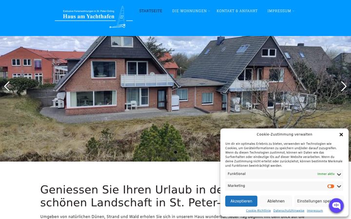 Screenshot of haus-am-yachthafen.de