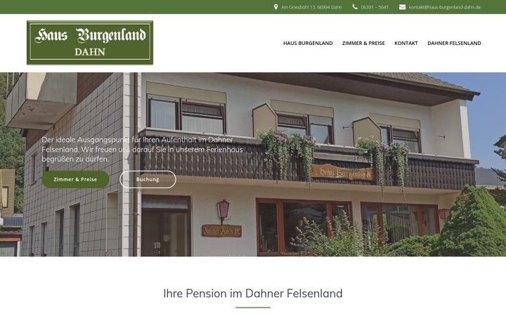 Screenshot of haus-burgenland-dahn.de