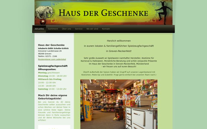 Captura de ecrã de haus-der-geschenke-schulte-schlick.de